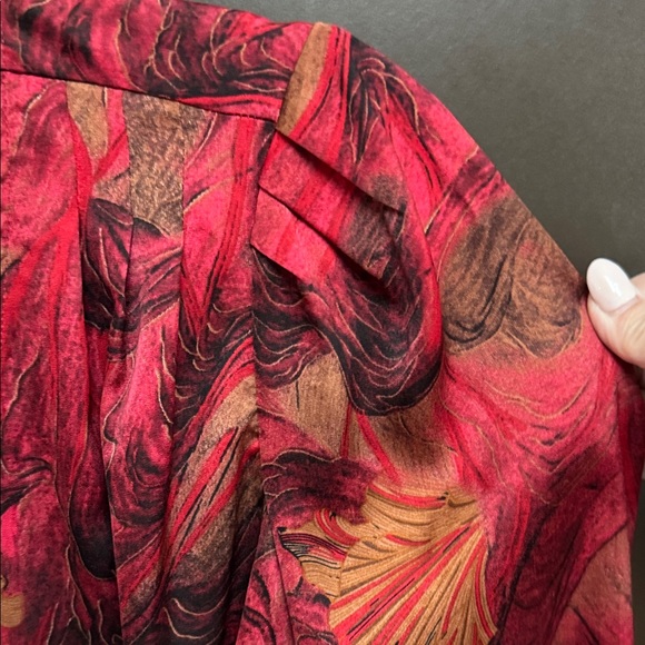 Vici Red, tan and black floral Patterned Bodysuit. Sz XS - Picture 3 of 5